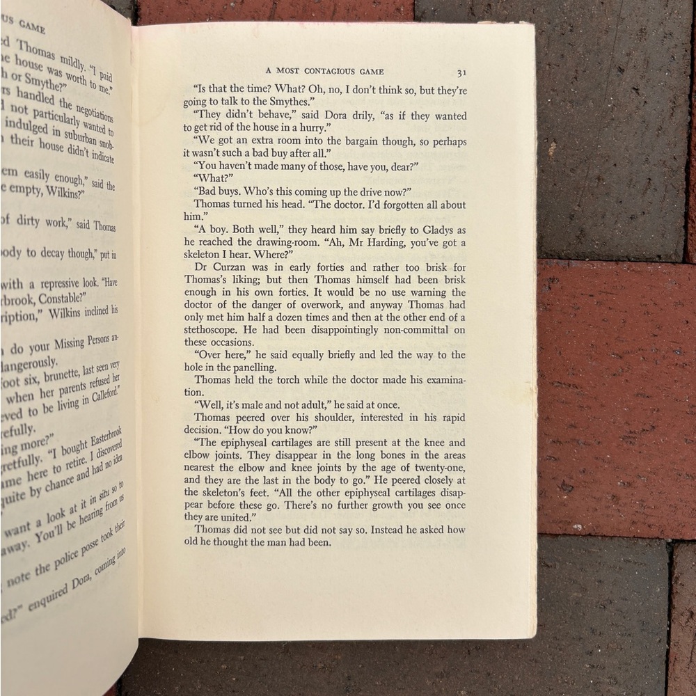 1967 A Most Contagious Game Book Club Edition Skull Skeleton Crime Mystery - Picture 4 of 10